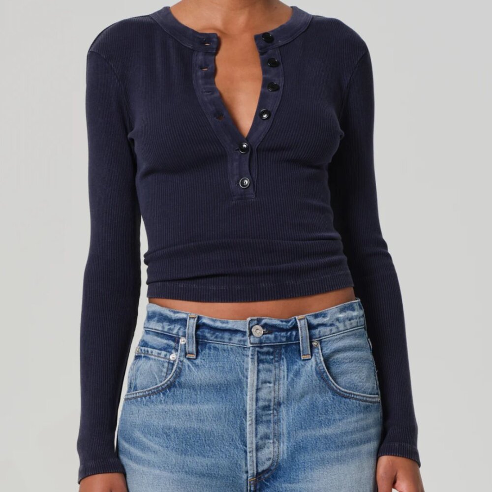 Citizens Of Humanity Navy Long Sleeve Top